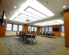 A large training and multipurpose room provides the needed flexibility to serve the call center staff of 600