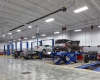 Sizable service area accommodates the large volume of car and truck service customers