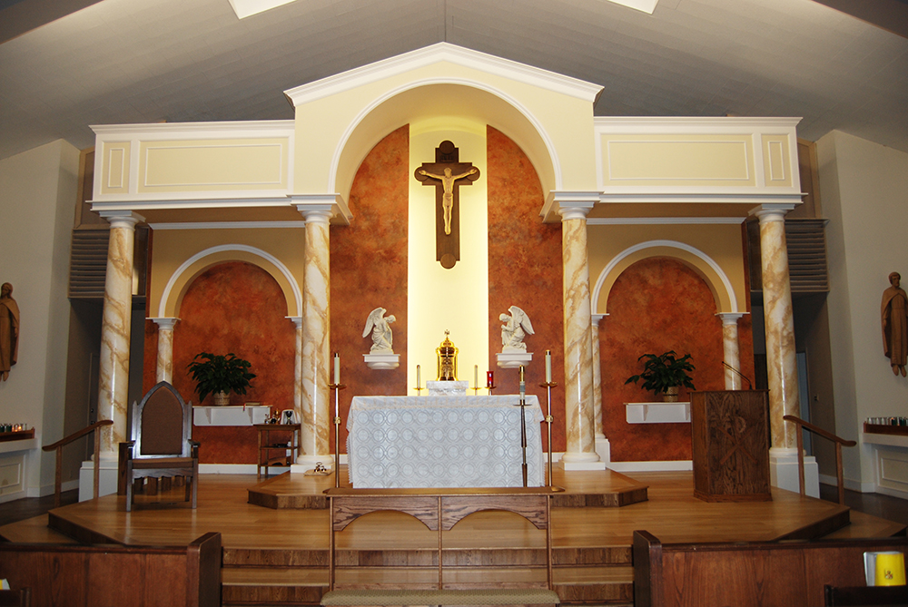 Upgrades to the altar area were part of the sanctuary improvements