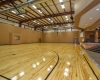 The large worship space also serves as a gymnasium and multi-purpose spaceThe large worship space also serves as a gymnasium and multi-purpose space
